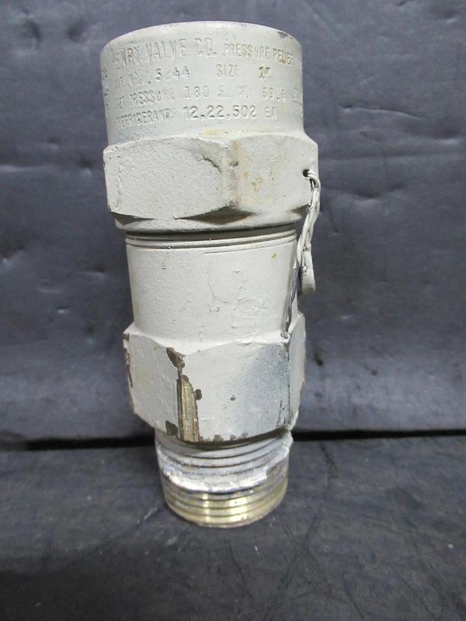 Used HENRY PRESSURE RELIEF VALVE 5244 1" 150 PSI 39.4 IBS OF AIR/MIN **WARRANTY**