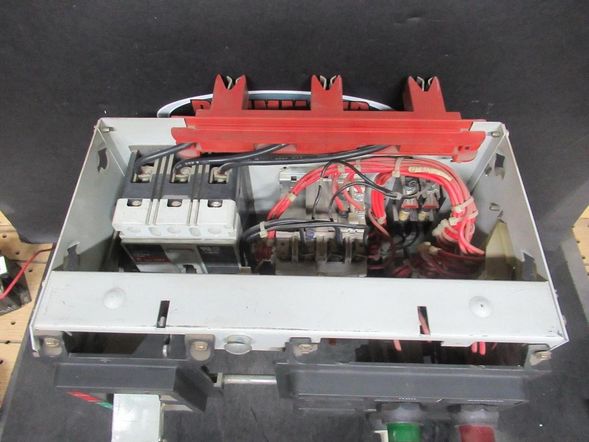 Used CUTLER HAMMER MOTOR CONTROL BUCKET 12" NEMA SIZE 1 STARTER 600 V 15 AMP BREAKER