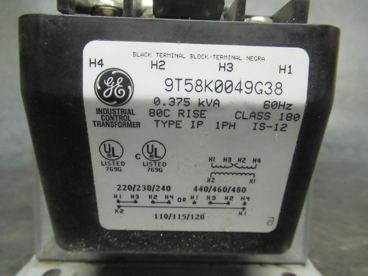 Used CUTLER HAMMER 9T58K0049G38 375VA 60HZ 480V **WARRANTY INCLUDED**
