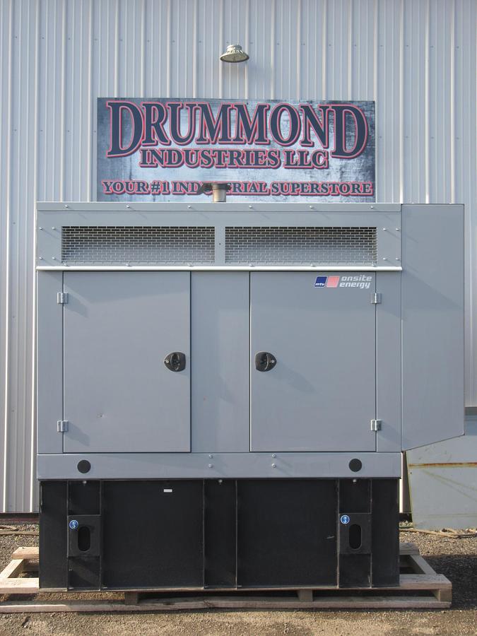 Used 50 KW DIESEL GENERATOR MTU 120/240 V JOHN DEERE SOUND ENCLOSED 499 HRS VIDEO