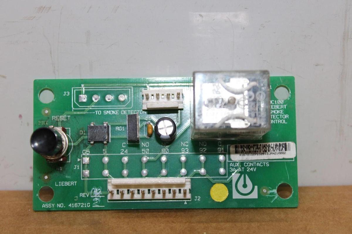 Used LIEBERT SMOKE DETECTOR CIRCUIT BOARD 416721G2 REV. 02 416721G20252013JAN210082