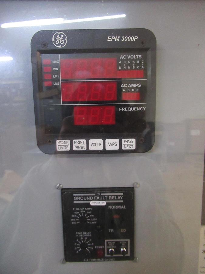Used 800 AMP 480 V ZENITH AUTOMATIC TRANSFER SWITCH ZTG5A80ES-7 GE EPM 3000P GFI SUITABLE FOR SERVICE ENTRY
