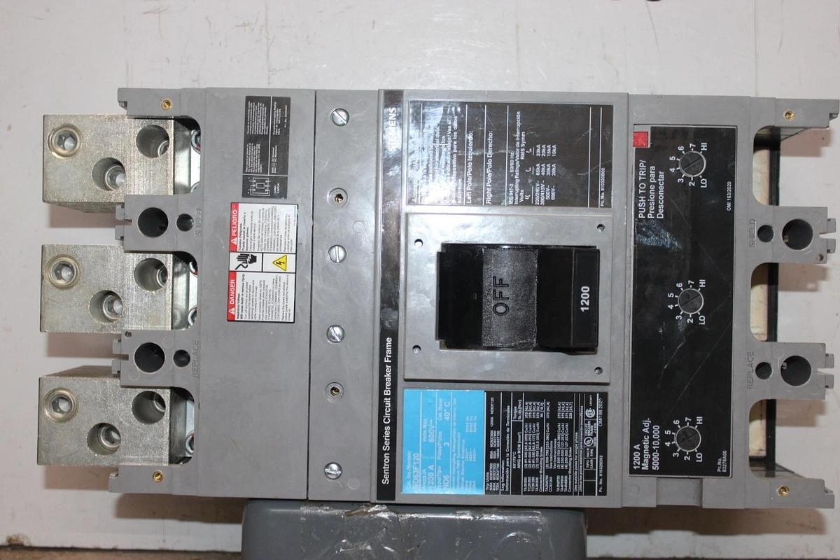 Used SIEMENS ND6 CIRCUIT BREAKER ND63F120 1200 AMP 3-POLE 600 VAC 3-PHASE *WARRANTY*