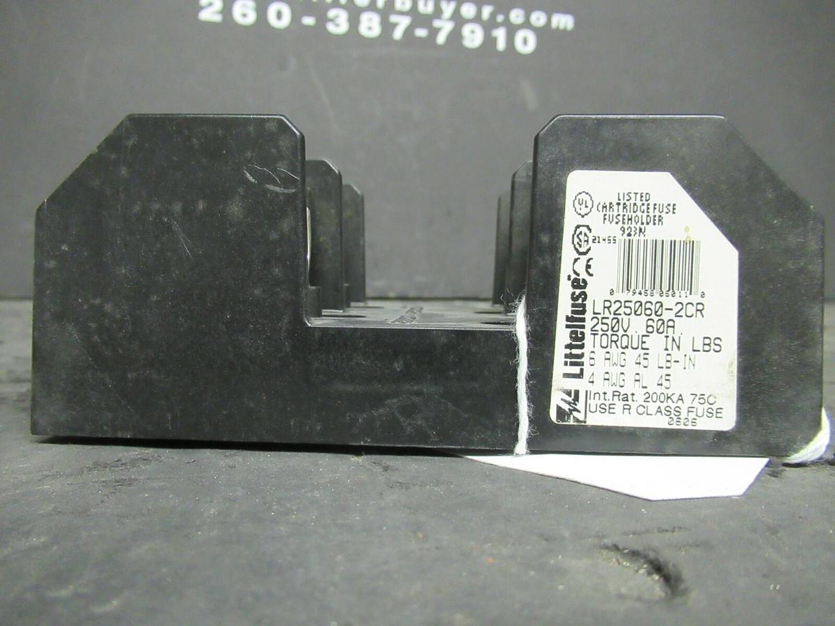 Used LITTELFUSE FUSE HOLDER LR25060-2CR FOR 60 AMP 250 V FUSES **WARRANTY**