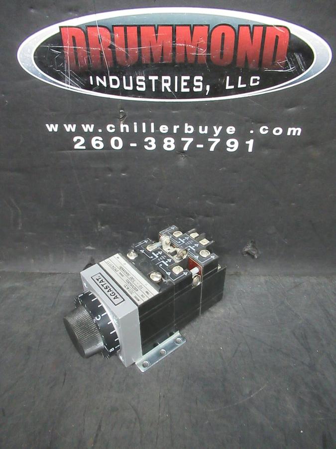 Used AGASTAT TIME DELAY RELAY 10-100 SECONDS 7014CD 480 VOLT VOIL 600 VAC 10 AMP