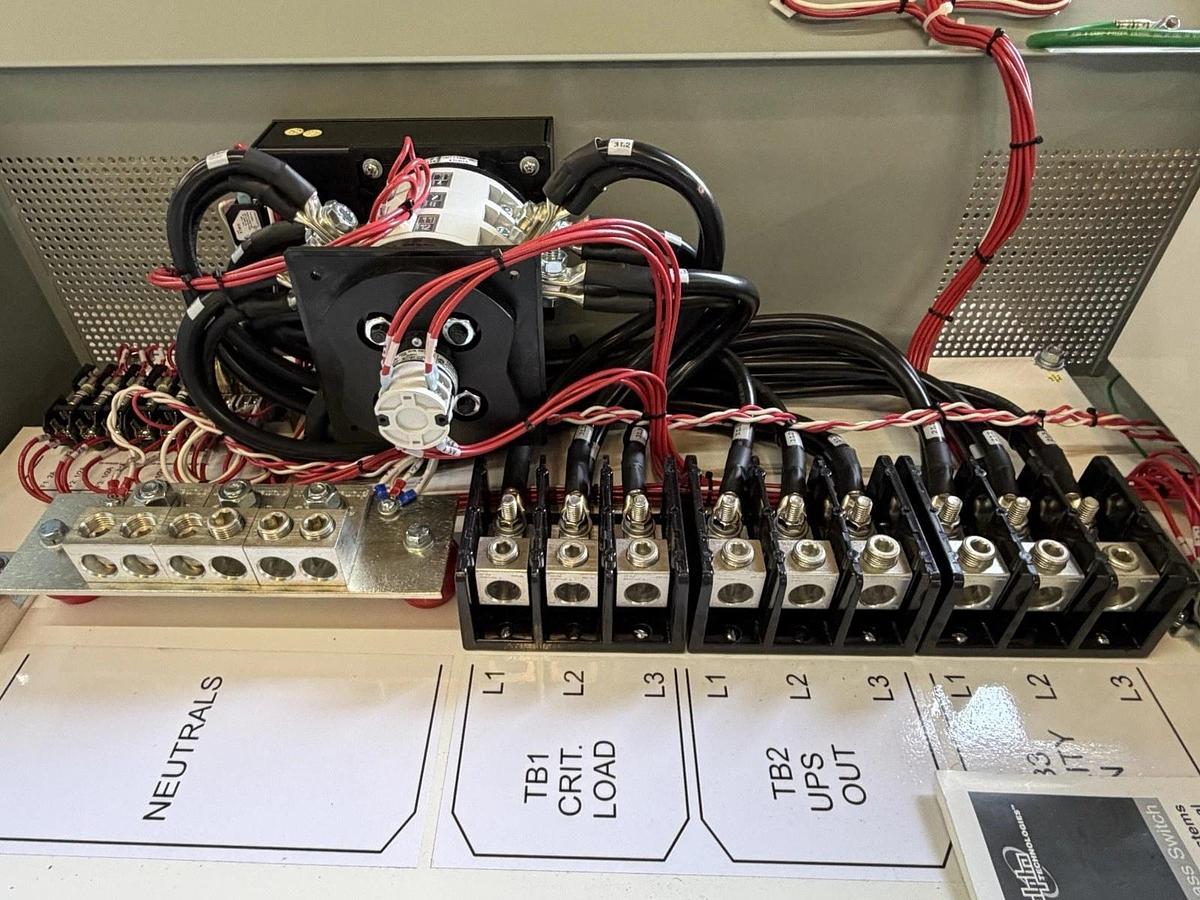 Used ALPHA MODULAR UPS CABINET AMPS80-3-30 80HP 0200018 208V 88 AMP W/ BYPASS SWITCH