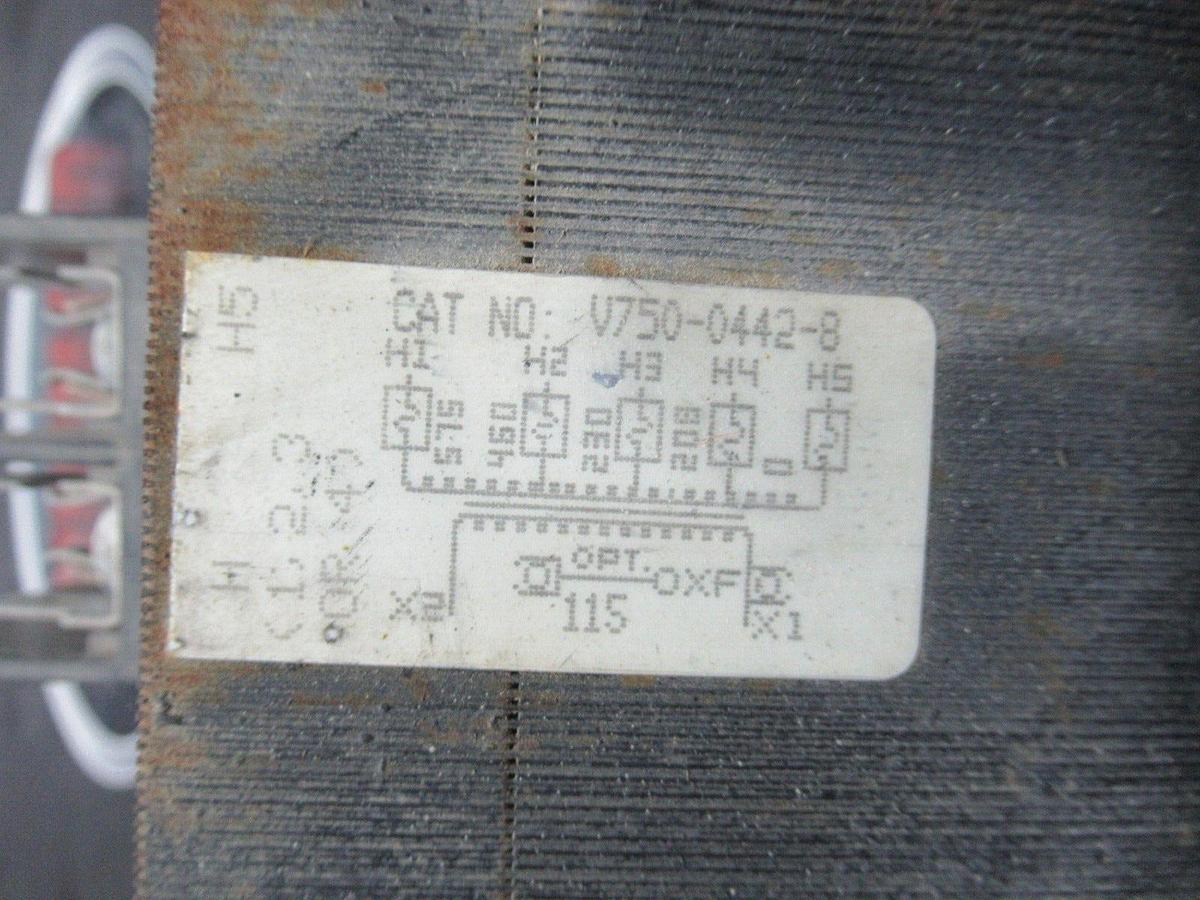 Used MICRON VALUTRON CONTROL TRANSFORMER V750-0442-8 750 VA 50/60 HZ