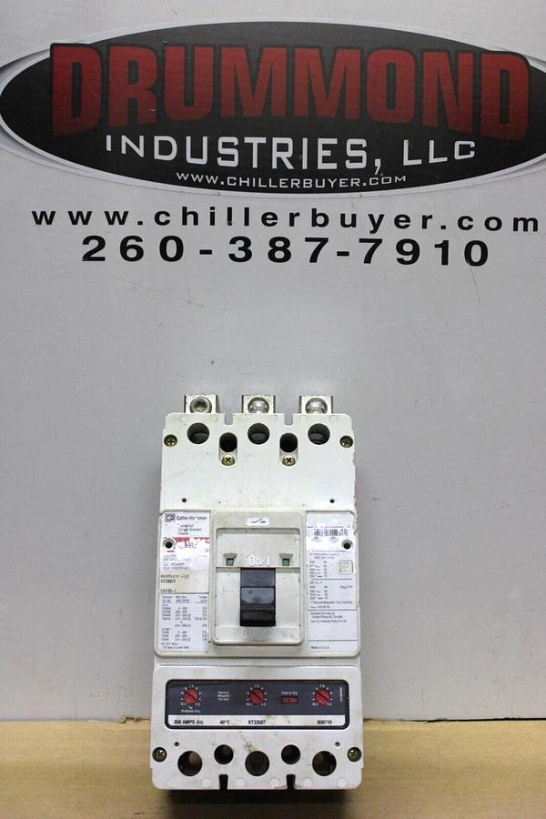 Used CUTLER HAMMER CIRCUIT BREAKER KD3400F 350 AMP TRIP 600 VAC 3-POLE KD3350W