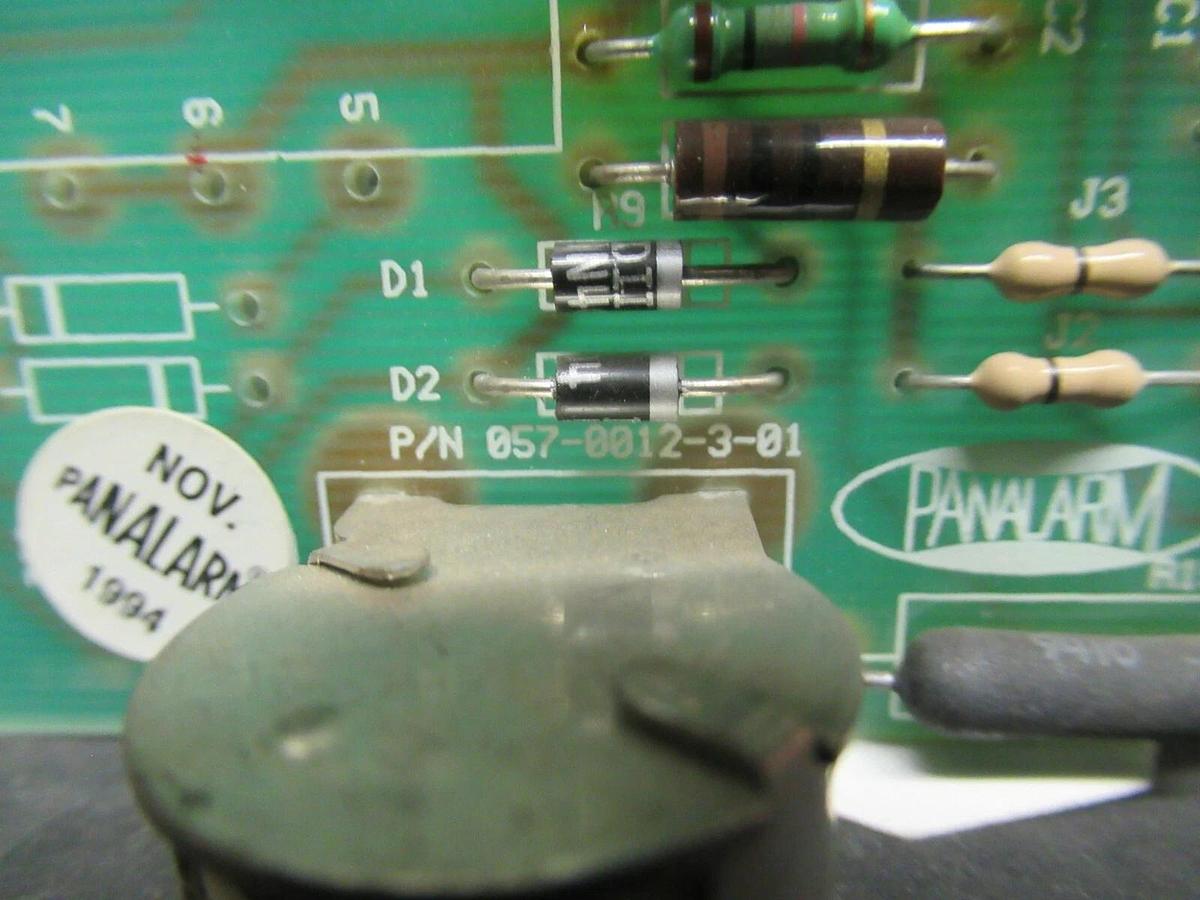 Used PANALARM NT2 ELECTRONIC ALARM CIRCUIT BOARD: 057-0012-5-03 REV. 4 24 VDC