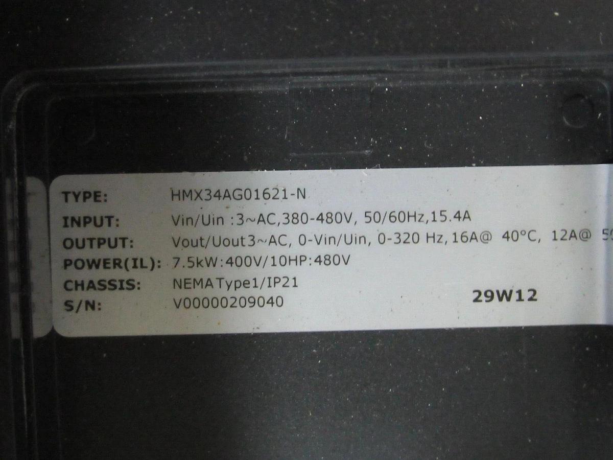 Used EATON VARIABLE SPEED DRIVE H-MAX INTELLIPASS HMX0143NA 480 VAC 14 AMP 10 HP