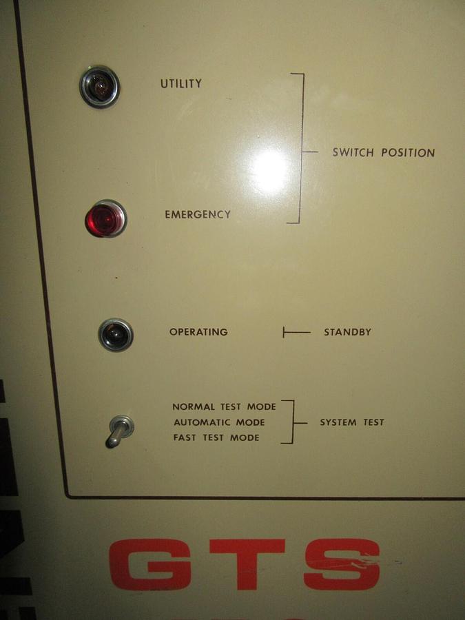 Used 150 AMP GENERAC GTS ATS AUTOMATIC TRANSFER SWITCH 250 V 1 PH 2 POLE NEMA 1 ENCL