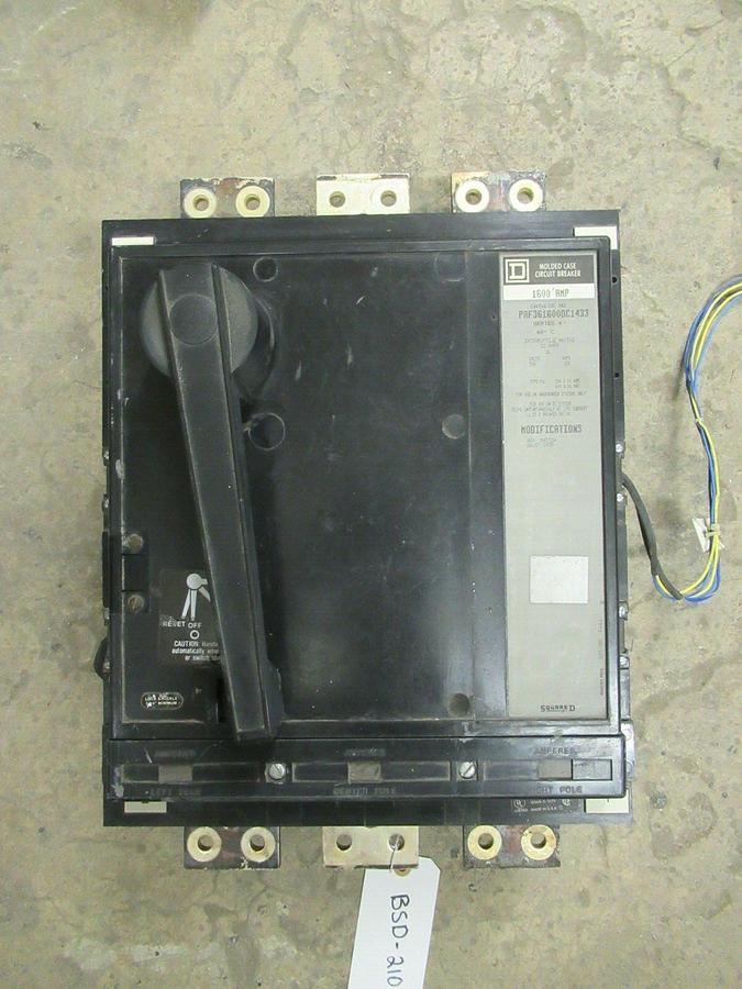 Used 1600 AMP SQUARE D DC BREAKER PAF361600DC1433 600 VDC 3 POLE **WARRANTY**