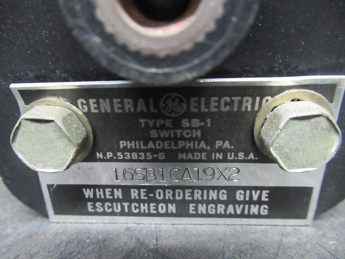 Used GENERAL ELECTRIC ROTARY SWITCH 16SB1CA19X2 AMMETER **WARRANTY INCLUDED**
