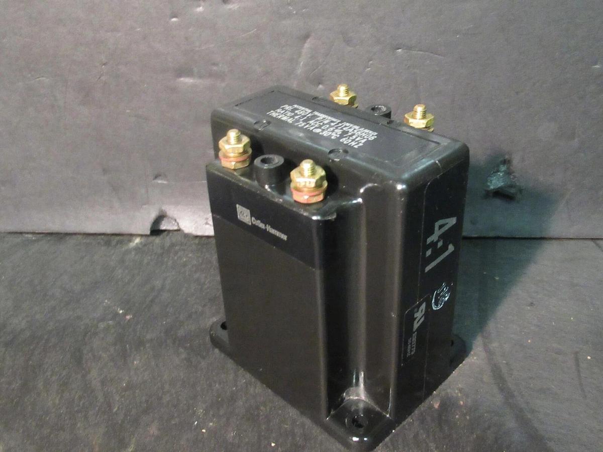 Used CUTLER HAMMER POTENTIAL TRANSFORMER 4714A56H06 RATIO 4:1 480 VAC 50/60 HZ 7.5 VA