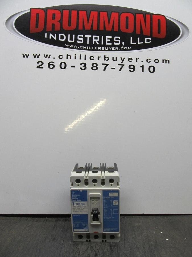 Used WESTINGHOUSE CIRCUIT BREAKER FDB3150L 150 AMP 3-POLE 600 VAC **WARRANTY**