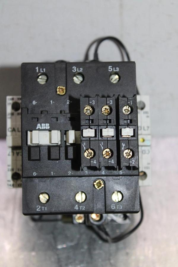 Used ABB CONTACTOR BE75C-Y21EX 105 AMP 600 VAC 3-POLE 75 HP COIL: 24 VDC