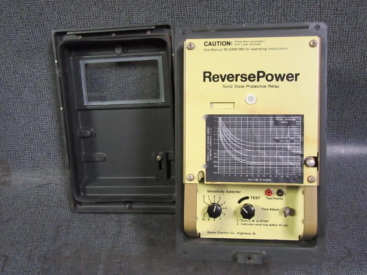 Used BASLER ELECTRIC PRP110 REVERSE POWER SOLID STATE PROTECTIVE RELAY 90556001