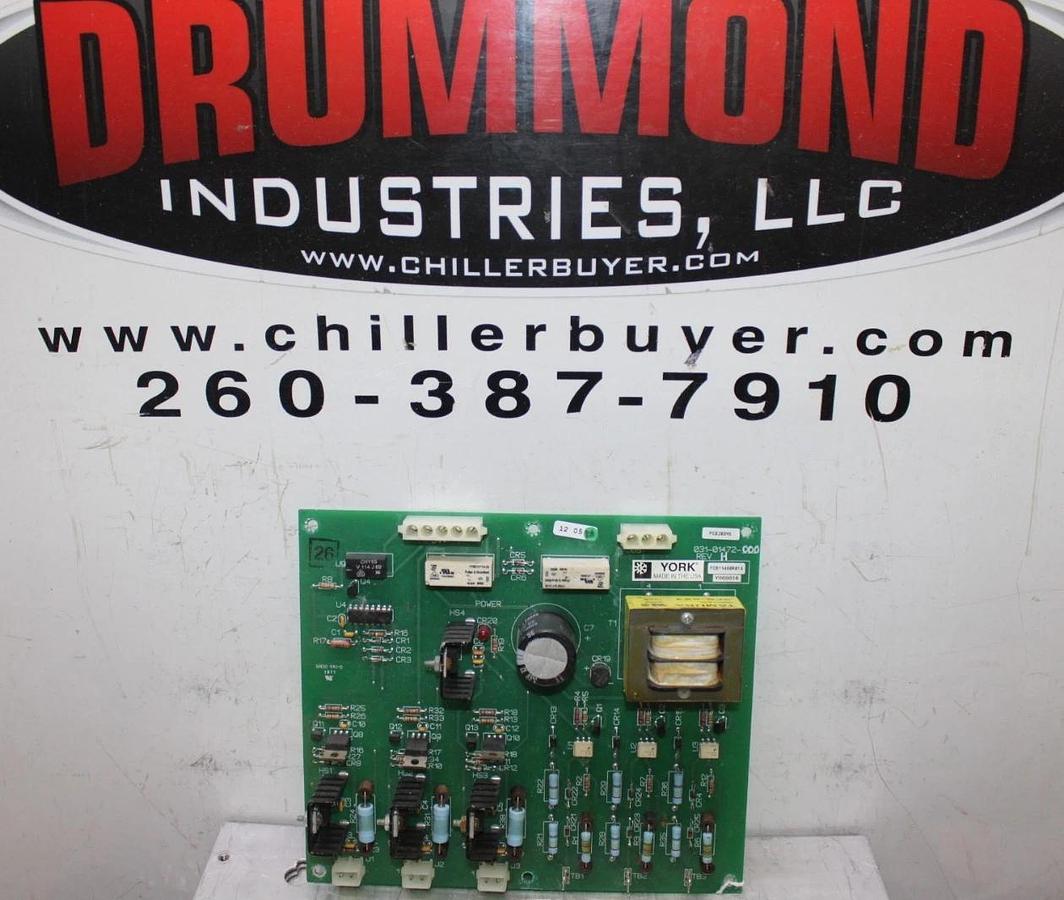 Used YORK CHILLER SCR LOGIC TRIGGER CIRCUIT BOARD 031-01472-000 REV. H **WARRANTY**