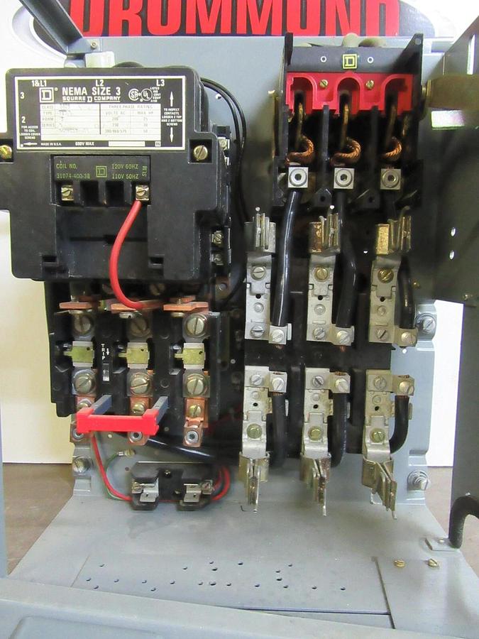 Used SQUARE D MCC FUSIBLE STARTER BUCKET 18" MODEL: 4 NEMA 3 W/8536-SEO1