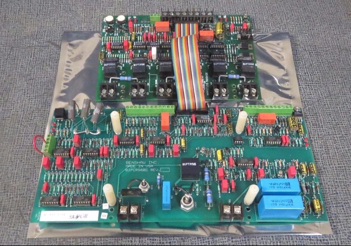 Used BENSHAW CONTROL CIRCUIT BOARD WITH SIX PULSE FIRING CARD; BIPCRS6BC & BIPCRS6AK