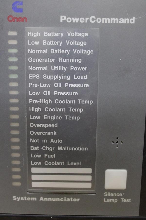 Used ONAN CUMMINS POWER COMMAND ANNUNCIATOR 300-4508 24 VDC 5 WATT