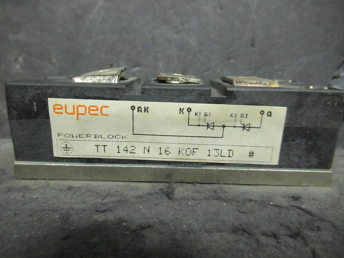 Used EUPEC POWERBLOCK TT142N16KOF POWER MODULE TT 142 N 16 KOF 13LD TRANSISTOR