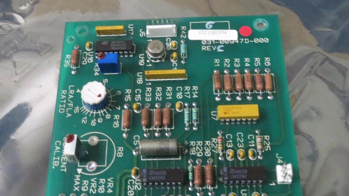Used YORK CURRENT CONTROL CM-2 CIRCUIT BOARD MODEL: 031-00947D-000 REV C **WARRANTY**