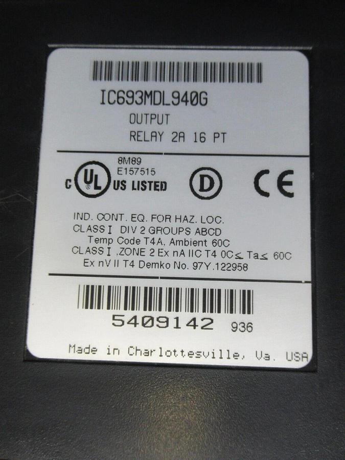 Used GE FANUC OUTPUT RELAY 2A 16 PT MODULE IC693MDL740G **WARRANTY INCLUDED**
