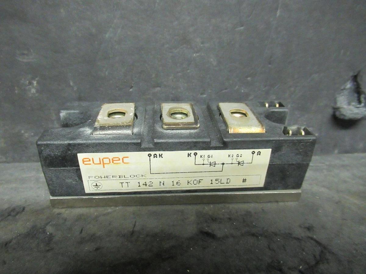 Used EUPEC POWERBLOCK TT142N16KOF POWER MODULE TT 142 N 16 KOF 15LD TRANSISTOR