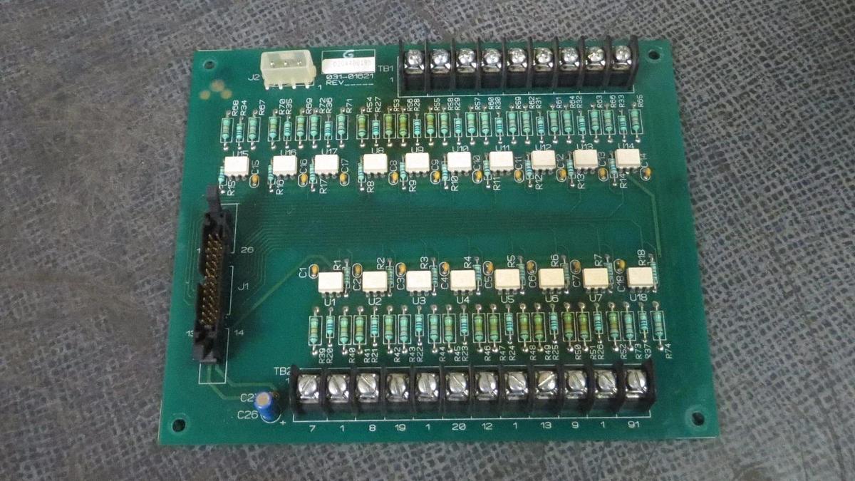 Used YORK CHILLER CONTROL CIRCUIT BOARD MODEL: 031-01621 02044B0195