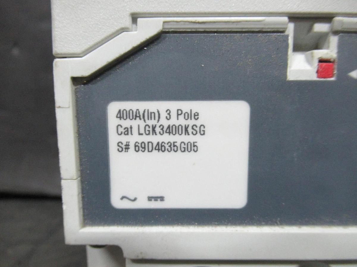 Used EATON MOLDED CASE SWITCH LGK3400KSG 400 AMP 600 VAC 3-POLE STYLE: L400K