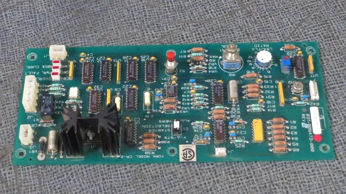 Used YORK CURRENT CONTROL CM-2 CIRCUIT BOARD MODEL 031-00947D-000 REV B **WARRANTY**