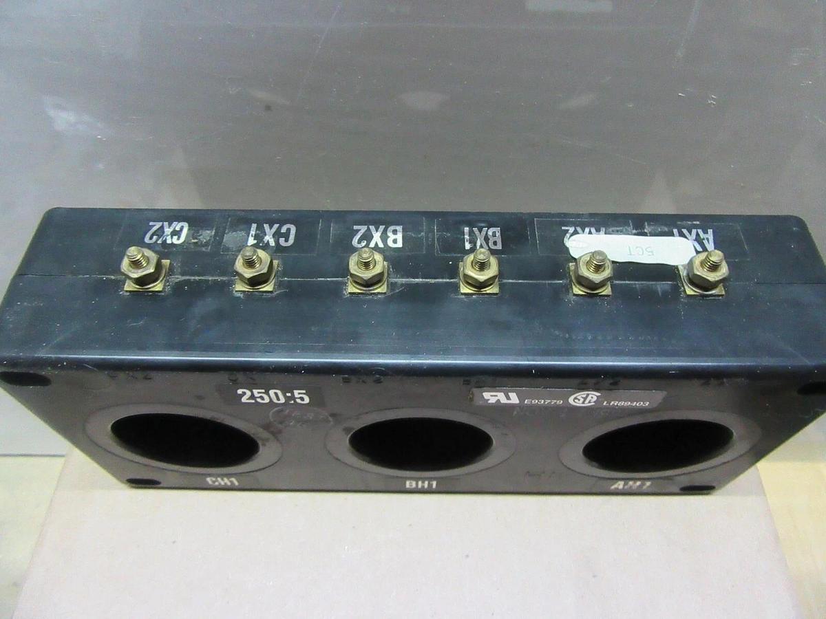 Used WESTINGHOUSE CURRENT TRANSFORMER 209A37H04 3P81-251 250:5A 50-400 HZ