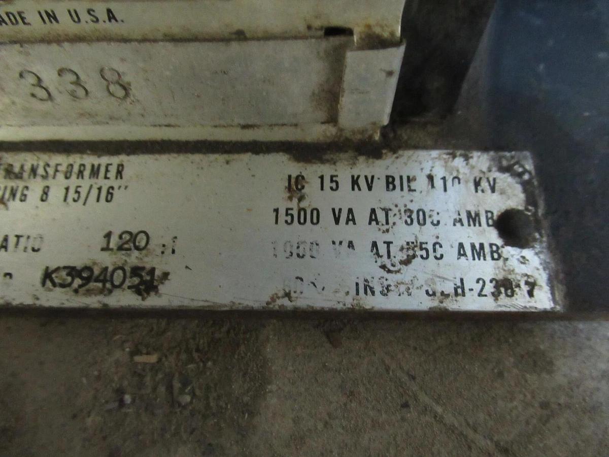 Used GE POTENTIAL TRANSFORMER JVM-5 14400 120:1 110 KV BIL **WARRANTY INCLUDED**