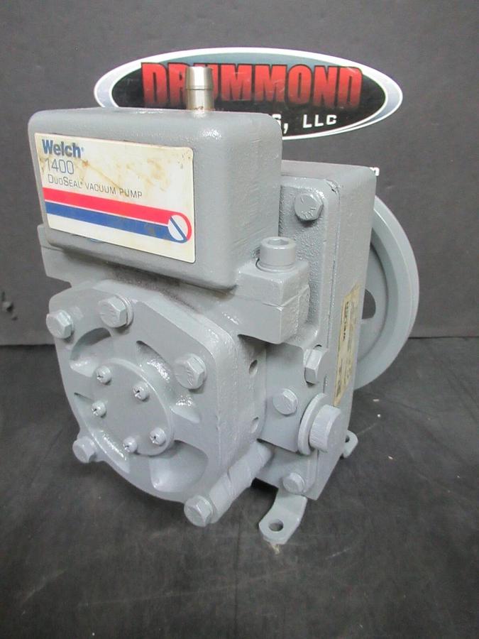 Used WELCH DUOSEAL VACUUM PUMP 1400 BELT DRIVE *NO RATINGS* **WARRANTY INCLUDED**
