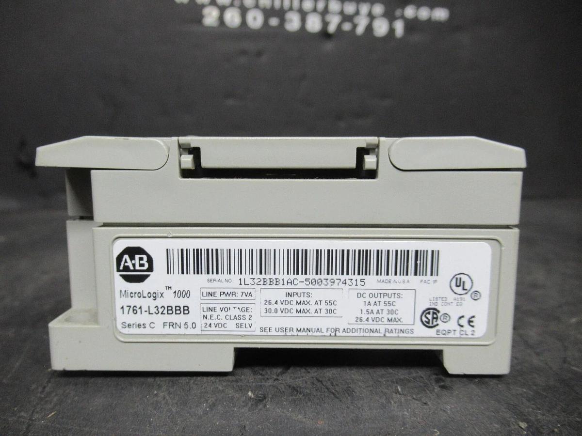 Used ALLEN BRADLEY MICROLOGIX1000 1761-L32BBB SER. D 30 VDC 1.5 AMP **WARRANTY**