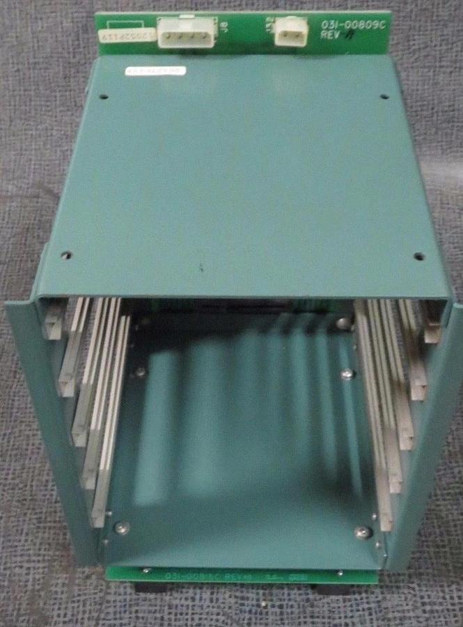 Used YORK 5 SLOT PLC CHASSIS 031-00809C REV A WITH FRONT BOARD 031-00816C