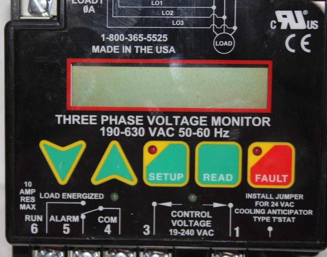 Used ICM CONTROLS THREE PHASE VOLTAGE MONITOR ICM450 190-630 VAC **WARRANTY**