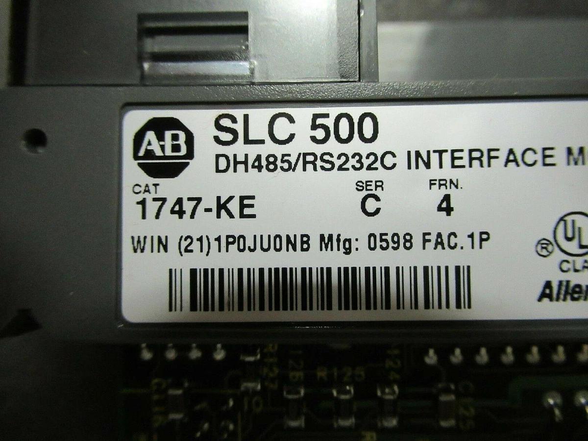 Used ALLEN BRADLEY SLC 500 1747-KE DH485/RS232C COMMUNICATIONS INTERFACE MODULE