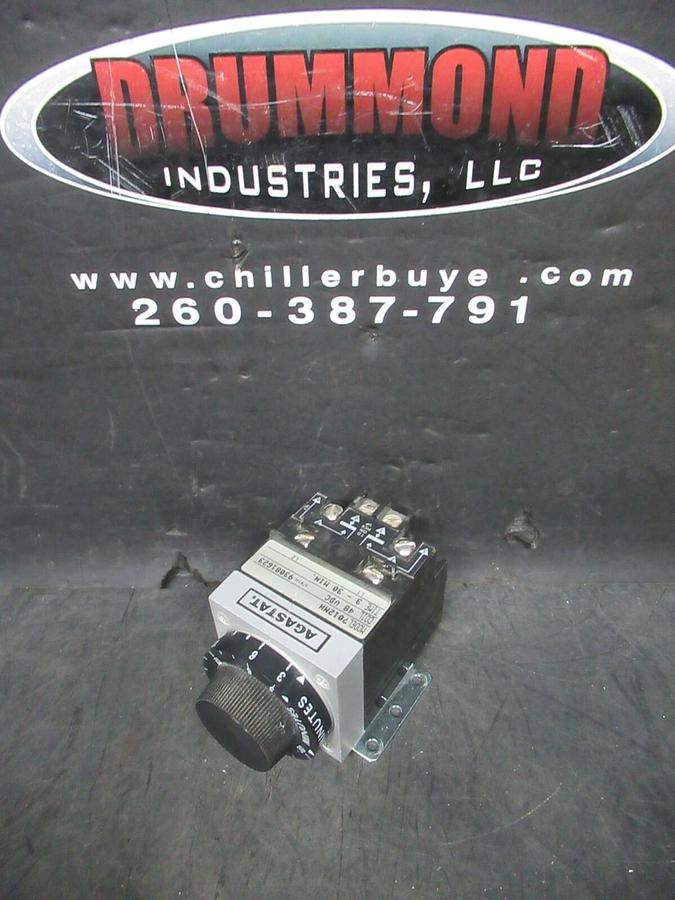 Used AGASTAT TIME DELAY RELAY 3-30 MINUTES 7012NH 48 VDC VOIL 600 VAC 10 AMP