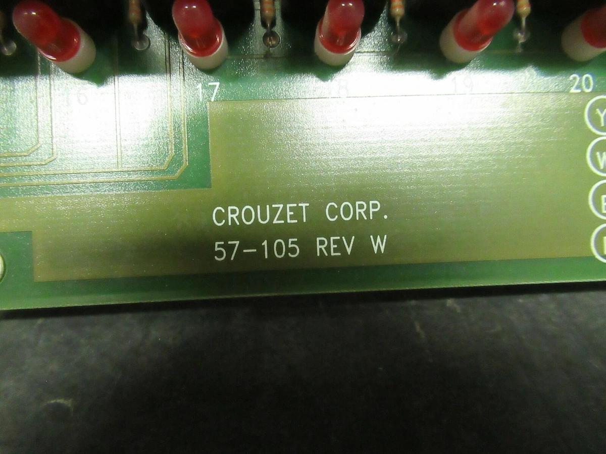 Used CROUZET SLOT RELAY CIRCUIT BOARD PB-24 57-105 REV W W/ TYCO OAC-5A RELAYS