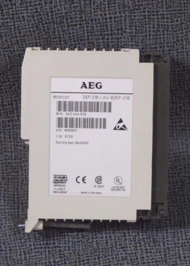 Used AEG MODICON DEP 216 DISCRETE INPUT MODULE MODEL: AS-BDEP-216 **WARRANTY**