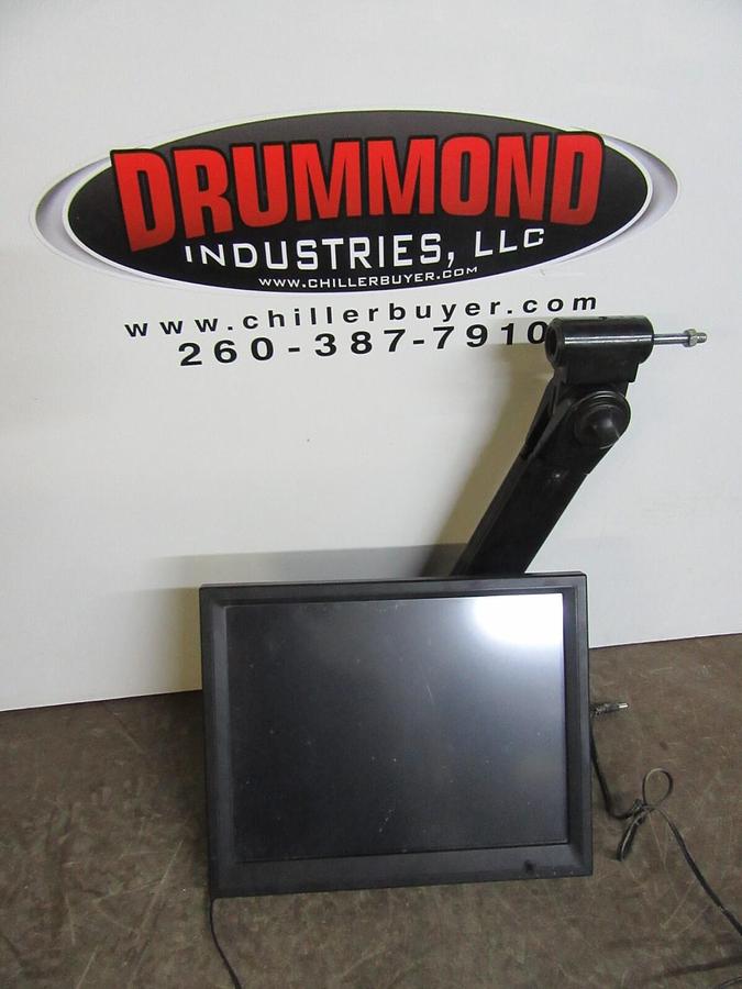 Used GVISION P15BX LCD TOUCHSCREEN MONITOR 12 VDC 3 AMP W/ SWINGING ARM **WARRANTY**