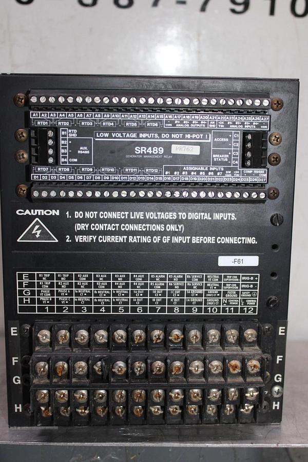 Used GENERAL ELECTRIC GENERATOR MANAGEMENT RELAY 489-P5-HI-A20 *TESTED*