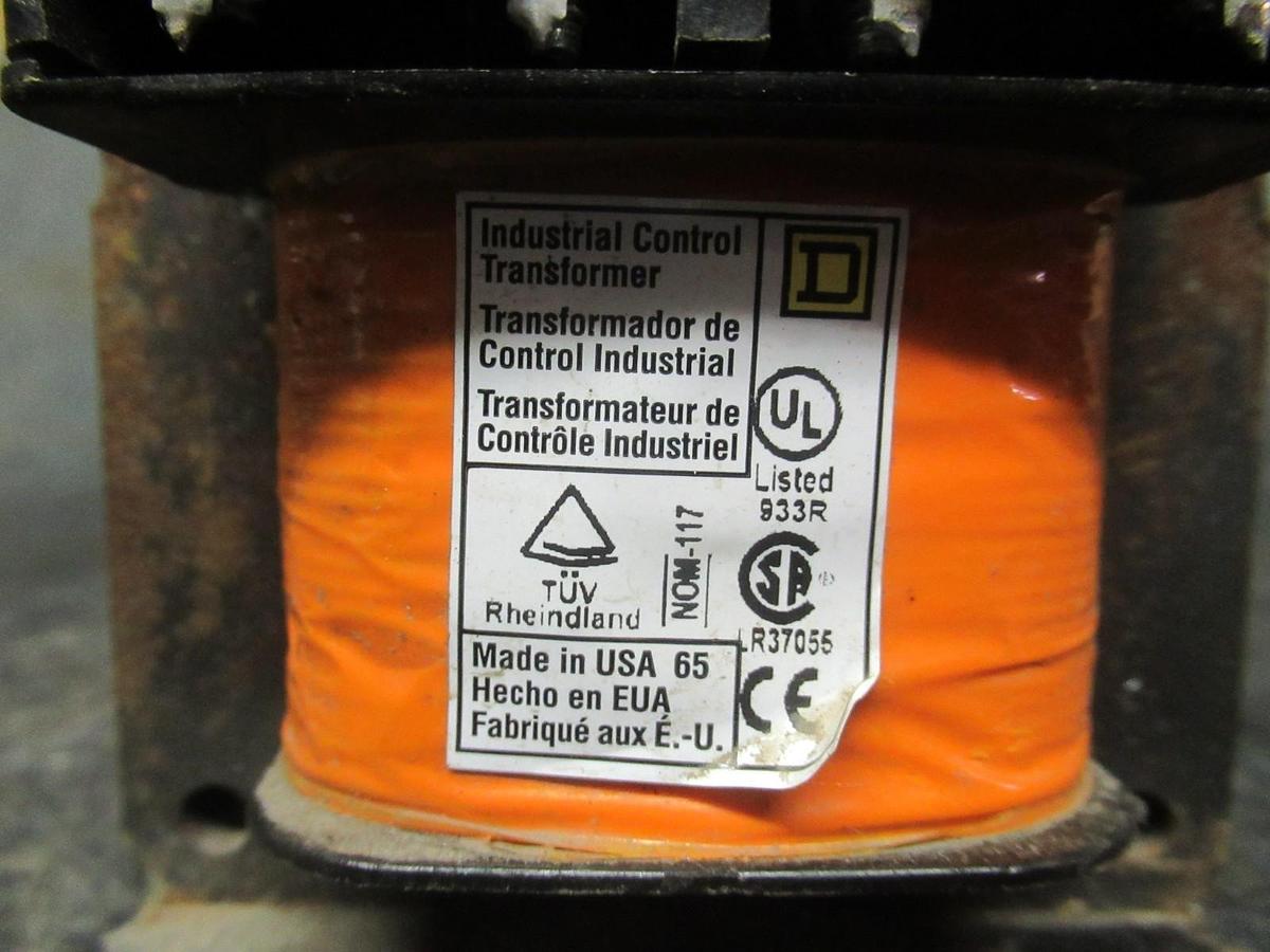 Used SQUARE D TRANSFORMER 9070TF75D23 75VA 50/60HZ INPUT:120/240V OUTPUT:24V