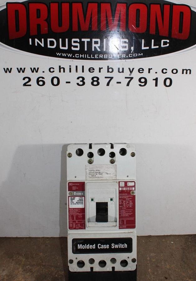 Used CUTLER HAMMER MOLDED CASE SWITCH KDB3400KW 400 AMP 600 VAC 3-POLE *WARRANTY*