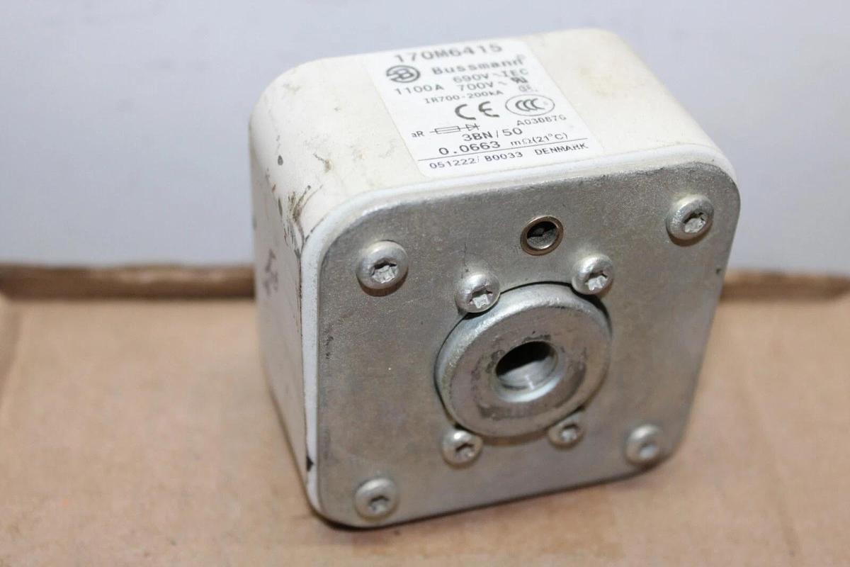 Used BUSSMANN SQUARE BODY FUSE 170M6415 1100 AMP 700 VAC IR700 200KA **WARRANTY**