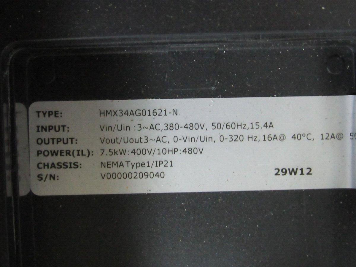 Used EATON VARIABLE SPEED DRIVE H-MAX INTELLIPASS HMX0143NA 480 VAC 14 AMP 10 HP