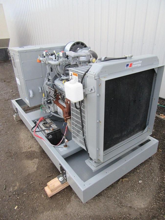 Used 30 KW GENERATOR MTU 4.3 NATURAL GAS LP PROPANE 120/240 VOLT 1PH 89 HRS 40KW 2015