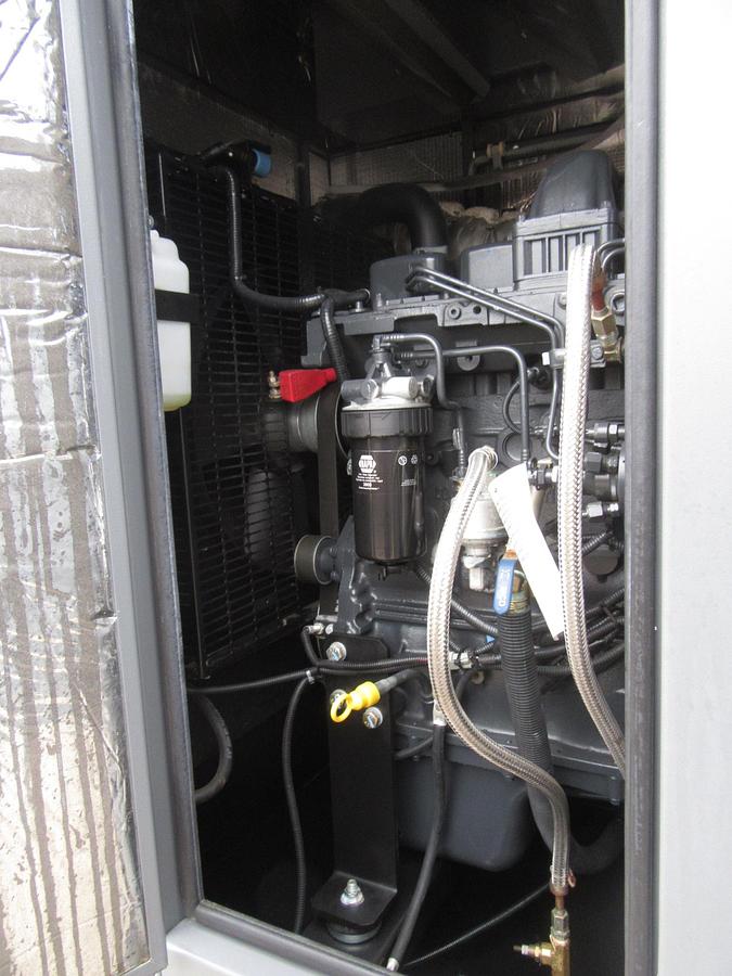 Used 48 KW DIESEL GENERATOR GENERAC 120/240 V FPT 366 HRS SOUND ENCLOSED VIDEO 50 KW